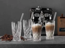 Nachtmann Latte Macchiato Set/4 + 4 Glastrinkhalme 7604/8tlg. Noblesse 104671 -kaufland verkäufe 6f5f80ce636ecb5d386363d0538382c2