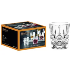 Nachtmann 100694 Noblesse Stamper Kristallglas, 55 Ml, H: 6,1 Cm, ø 5 Cm, Klar (4er Pack)