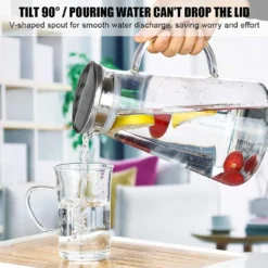 1500ml Wasserkaraffe Wasserkrug Karaffe Glaskrug Glaskaraffe Mit Edelstahl Filter Glas Kaltwasserkocher Karaffen -kaufland verkäufe 703015c98d372496f5fd1e5f7a3ac106