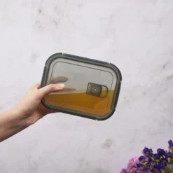 PIE LOCK Vorratsdosen 6 Teilig Eckig - Vorratsdosen Set Mikrowellengeeignete Essensbox Vorratsbehälter - Grau Glasdose Lunchbox Vorratsgläser Set -kaufland verkäufe 70cae5e75768706a0017708e749fd18c