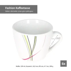 Van Well 18tlg. Kaffeeservice "Fashion" -kaufland verkäufe 70dc860fcac5ab0ce64cfe536506a8eb