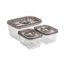 Caso Vakuum-Frischebehälter 3er Set - Für Platzsparende Aufbewahrung (1er Pack) -kaufland verkäufe 736e0d2bf79169a9fdea0ccfe270f938