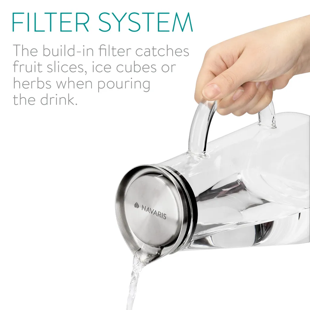 Navaris Glaskaraffe aus Borosilikatglas 1,6L Glaskrug - Wasser Karaffe mit Deckel - Glasbehälter Wasserkaraffe Wasserflasche - Tee Krug Ausgießer Navaris Glaskaraffe Aus Borosilikatglas 1,6L Glaskrug - Wasser Karaffe Mit Deckel - Glasbehälter Wasserkaraffe Wasserflasche - Tee Krug Ausgießer -kaufland verkäufe 73f6901fc87be1fdfc08e1ffa3ce862f