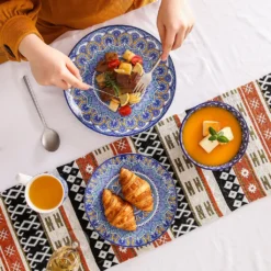 Vancasso Tafelservice Porzellan, Mandala 16 Teiliges Essgeschirr Kombiservice, Handbemaltes Geschirrset Für 4 Personen, Böhmischer Stil -kaufland verkäufe 754df4060bca7c436160a9519c900fd1