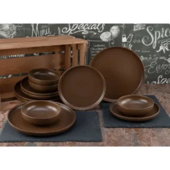 CreaTable, 23659, Serie Uno Braun, Geschirrset, Teller Set 12 Teilig, Farbe:Braun 5 CreaTable, 23659, Serie Uno Braun, Geschirrset, Teller Set 12 Teilig, Farbe:Braun -kaufland verkäufe 77a980a6a8f65d352296f5e76e39682f