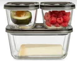 Caso Vakuum-Frischebehälter 3er Set - Für Platzsparende Aufbewahrung (1er Pack) -kaufland verkäufe 7cb5924dd3ed9e3eb01ef045515bbc79