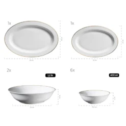 Mäser 931735 Kombiservice Professional Dining Für 6 Personen, Porzellan, Weiß (1 Set, 24-teilig) -kaufland verkäufe 7e445427924b46d7017d479dd3f1dac2