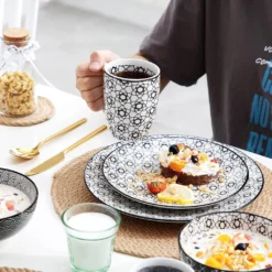 Vancasso, Haruka Porzellan Geschirrservice, 32-teilig Rund Kombiservice Geschirrset Tafelservice Für 8 Personen, Schwarz 6 Vancasso, Haruka Porzellan Geschirrservice, 32-teilig Rund Kombiservice Geschirrset Tafelservice Für 8 Personen, Schwarz -kaufland verkäufe 8065e7434ad0d0f1b5d477fcddad6c5b