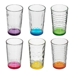 6 X Trinkglas Bunt Wasserglas Wassergläser Trinkgläser Glas Gläser Saftglas -kaufland verkäufe 82cc5d1a9fc23fc1cf70a7d976f3e51c
