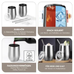 GOURMETmaxx Getränkebecher Inkl. Trinkhalm - 2er-Set -kaufland verkäufe 833e1a51fe1b1e3c2714bdfd260a41bf