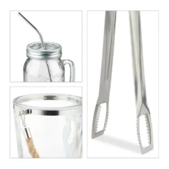 Relaxdays 4 Trinkgläser Mit Deckel Und Zubehör -kaufland verkäufe 835000e3097ebb17f7c758fe31934346