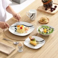 VEWEET Tafelservice 'Teresa' Aus Porzellan 20 Teilig, Geschirrset Beinhatlet Eierbecher, Kaffeetassen, Müslischalen, Dessertteller Und Flachteller, Geschirrservice Für 4 Personen -kaufland verkäufe 859a7535d1a6a05f8f0e27ca48fa7f6d