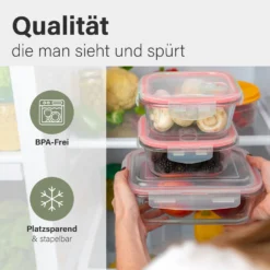 Classbach® Glas-Frischhaltedosen Mit Deckel, 9er-Vorratsdosen-Set/Vorratsgläser, Geeignet Für Mikrowelle, Spülmaschine Und Gefrierfach, Meal Prep Boxen Aus Glas, Perfekte Aufbewahrungsbox Küche -kaufland verkäufe 85e992e866b4a3783e94d46a52b01bbe