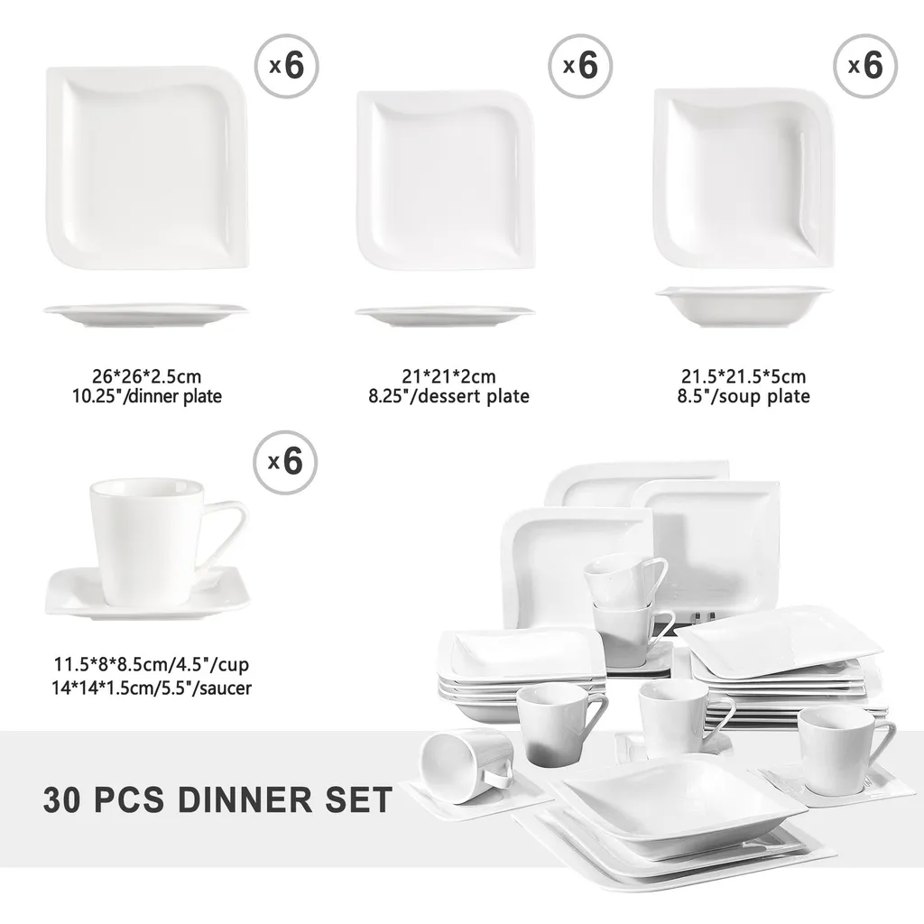 MALACASA, Serie Joesfa, 30 Tlg. Cremeweiß Porzellan Geschirrset Kombiservice Tafelservice im eleganten Design mit je 6 Tassen, 6 Untertassen, 6 Dessertteller, 6 Suppenteller und 6 Speiseteller MALACASA, Serie Joesfa, 30 Tlg. Cremeweiß Porzellan Geschirrset Kombiservice Tafelservice Im Eleganten Design Mit Je 6 Tassen, 6 Untertassen, 6 Dessertteller, 6 Suppenteller Und 6 Speiseteller -kaufland verkäufe 8c5b8b638b93c0d260aade35c38c8866