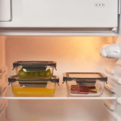 PIE LOCK Vorratsdosen 6 Teilig Eckig - Vorratsdosen Set Mikrowellengeeignete Essensbox Vorratsbehälter - Grau Glasdose Lunchbox Vorratsgläser Set -kaufland verkäufe 8d068767466fb69ef6f25ff087aabb26