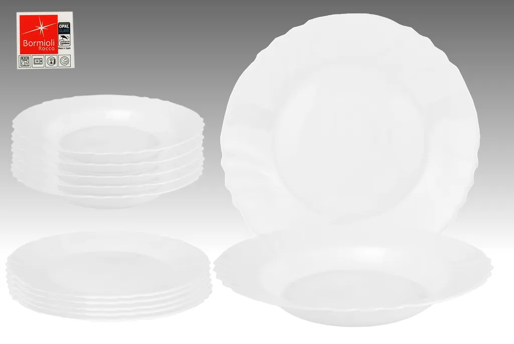 EBRO Tafelservice, 12tlg., Speiseteller + Suppenteller, Essteller, Opal-Hartglas EBRO Tafelservice, 12tlg., Speiseteller + Suppenteller, Essteller, Opal-Hartglas -kaufland verkäufe 8f278a0ab0435a4c38000eb969eab5f2