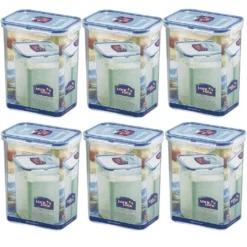 Lock & Lock Frischhaltebox Rechteckig 6er Set 1,8l 151x108x185mm HPL813