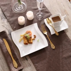 MALACASA, Serie Flora, 18 Tlg . Set Cremeweiß Porzellan Kaffeeservice Geschirrset Mit Je 6 Kuchenteller, 6 Tasse 220ml, 6 Untertasse Für 6 Personen -kaufland verkäufe 91b8bec01debdb26bdbda7f25bfc050f