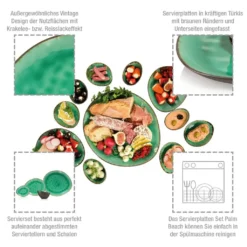 Sänger SÄNGER Steingut Geschirrset Palm Beach, Tafelservice & Servierplatten Set 23 Teilig Für 4 Personen -kaufland verkäufe 94902044b11253e2d68bbf319e9e02de