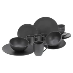 CreaTable 23145 Kombiservice Soft Touch Black Für 4 Personen, Steinzeug, Schwarz (1 Set, 16-teilig) -kaufland verkäufe 954c77772588db62904e12ac4b7d6c96