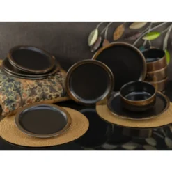 CreaTable 23594 Kombiservice Modern Industrial Für 4 Personen, Steinzeug, Schwarz/gold (1 Set, 12-teilig) -kaufland verkäufe 960afec047ec7ee4c6670a7a44451977