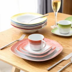 VEWEET Tafelservice 'SPARK' Aus Porzellan, 60-tlg Kombiservice, Kaffeetassen, Untertasse, Dessertteller, Speiseteller Und Suppenteller, Komplettservice Für 12 Personen 5 VEWEET Tafelservice 'SPARK' Aus Porzellan, 60-tlg Kombiservice, Kaffeetassen, Untertasse, Dessertteller, Speiseteller Und Suppenteller, Komplettservice Für 12 Personen -kaufland verkäufe 974f34bf3ba1da919b2438fbb3d659bb