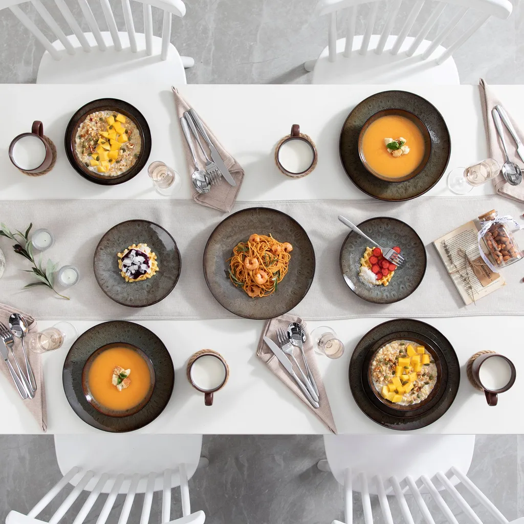 Tafelservice Steinzeug, vancasso 16-St BUBBLE Kombiservice, Geschirrset mit Müslischalen, Kaffeetassen, Dessertteller und Speiseteller für 4 Personen, Vintage Tafelservice Steinzeug, Vancasso 16-St BUBBLE Kombiservice, Geschirrset Mit Müslischalen, Kaffeetassen, Dessertteller Und Speiseteller Für 4 Personen, Vintage -kaufland verkäufe 99d9795293c907a82f730e196189f6a3