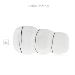 Sänger SÄNGER Porzellan Geschirrset Bilgola Black Lines, Tafelservice 18 Teilig Für 6 Personen -kaufland verkäufe 9de7f4b4c7e7ca0643a51a4523ce2a5b