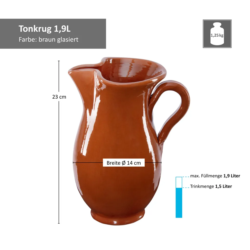 7tlg.-Set: Tonkrug 1.9L + 6 Tonbecher 175ml Ton-Geschirr rotbraun glasiert Servier-Kanne Tassen 7tlg.-Set: Tonkrug 1.9L + 6 Tonbecher 175ml Ton-Geschirr Rotbraun Glasiert Servier-Kanne Tassen -kaufland verkäufe 9e855c7b7f671b8bf5f4c083b679f787