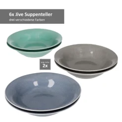 24tlg Geschirrset Jive 6Pers Kaffeebecher Suppenteller Kuchenteller Speiseteller Porzellan Bunt -kaufland verkäufe a18a5e13d4c7bd733bd70fad85307fa6