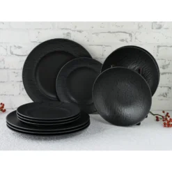 CreaTable 33320 Tafelservice Rondo Schiefer Für 6 Personen, Steinzeug, Schwarz (1 Set, 12-teilig) -kaufland verkäufe a7265289a0487ca762a5a18c8a6005d6