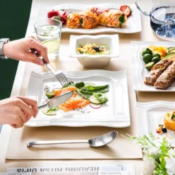 MALACASA, Serie Mario, Cremeweiß Porzellan Tafelservice 28 Tlg. Set Geschirrset Kombiservice Mit Dessertteller, Speiseteller, Suppenteller, Müslischalen, Servierplatte, Salz- Und Pfefferdosen -kaufland verkäufe a7960fbc52169e48c6f882fc96db8d3c