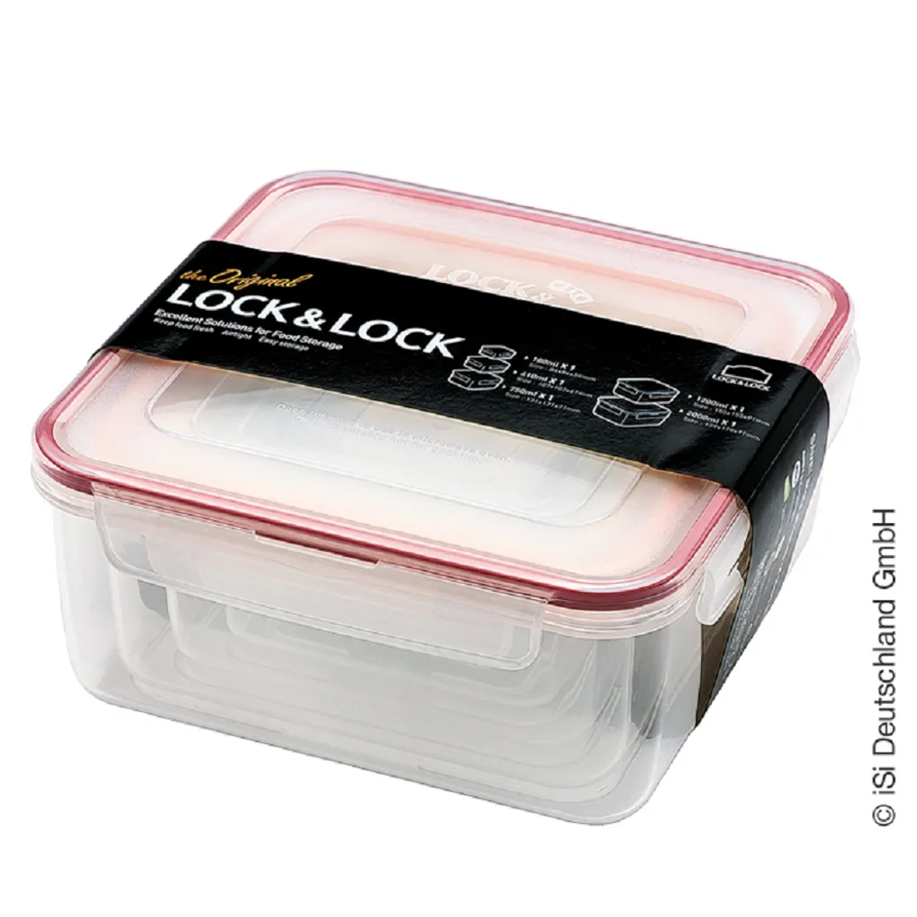 Lock&Lock HPL980CLQ5 Frischhaltedosen 5er Set - Luft & Wasserdicht (1er Pack) Lock&Lock HPL980CLQ5 Frischhaltedosen 5er Set - Luft & Wasserdicht (1er Pack) -kaufland verkäufe a7da5d69a0f22f07cb41106ddfc1b60f