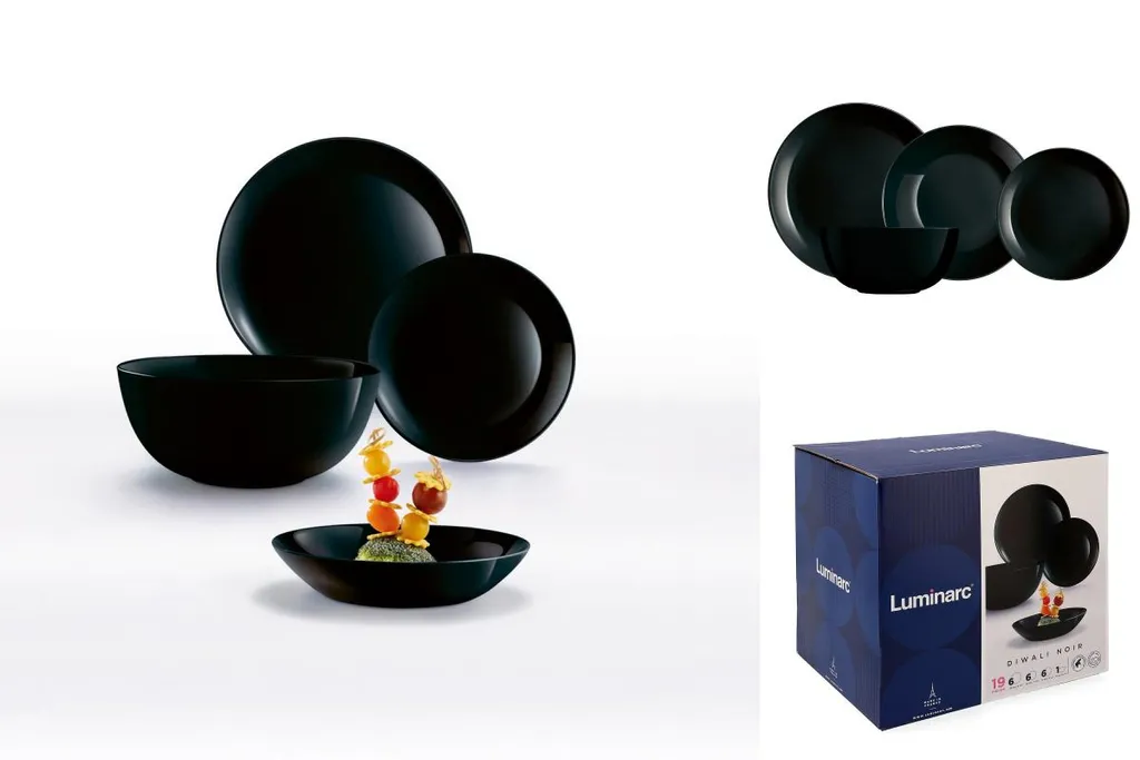 Geschirr Luminarc 9311622 Schwarz Gehärtetes Glas (19 pcs) Geschirr Luminarc 9311622 Schwarz Gehärtetes Glas (19 Pcs) -kaufland verkäufe aa22e58097d5b006acbf27a2a292fef5