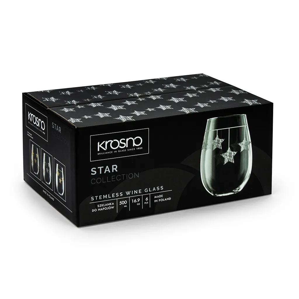 KROSNO Star Weißweingläser ohne Stiel mit hängendem Silberstern, 6er-Set, 500 ml KROSNO Star Weißweingläser Ohne Stiel Mit Hängendem Silberstern, 6er-Set, 500 Ml -kaufland verkäufe ab6f680bbc9b7347d80b3f7afb5e2b03