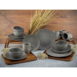 CreaTable 23770 Kombiservice Granit Für 4 Personen, Steinzeug (1 Set, 16-teilig) -kaufland verkäufe ad5e1bf97597565c2a00cd627245688d