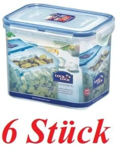 Lock & Lock Frischhaltedosen Set 6-teilig HPL812 Je 1,0 Liter