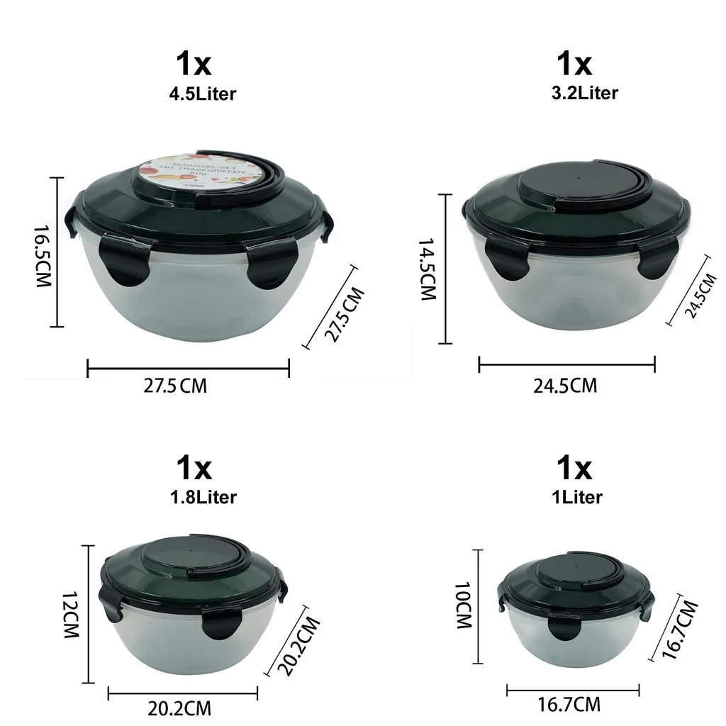 PLENTYFY Vorratsdosen 8 teilig - Vorratsdosen Set rund mit Deckel Vorratsbehälter - Schwarz Luftdicht & Auslaufsicher Vorratsgläser Set Salatschüssel mit Tragegriff PLENTYFY Vorratsdosen 8 Teilig - Vorratsdosen Set Rund Mit Deckel Vorratsbehälter - Schwarz Luftdicht & Auslaufsicher Vorratsgläser Set Salatschüssel Mit Tragegriff -kaufland verkäufe af27bd7e2b5c4e7745c35497e25b2754