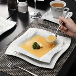 MALACASA, AMPARO 30 Tlg. Marmor Porzellan Geschirrset Kombiservice Tafelservice Mit Kaffeetassen, Unterteller, Dessertteller, Suppenteller, Speiseteller Für 6 Personen -kaufland verkäufe af80c7b0362205422fff5072a71212e8