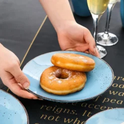 Vancasso Serie Navia Oceano, 16 Teilig Essservice Set Aus Steingut, Tafeiservice Für 4 Personen, Wasserblau, Vintage Aussehen, Natur Design -kaufland verkäufe b4fbad475a0ee00972dabc64f78065a3