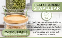 PORADA 12 Stapelbare Gewürzgläser Set 150ml Glasbehälter Mit Deckel Aufbewahrung Küche Gewürzdosen Vorratsdosen Glas Mit Deckel Aufbewahrungsgläser Küchenorganisation Aufbewahrung… -kaufland verkäufe b668038f6899bdeaeecd00b88a3e00ee