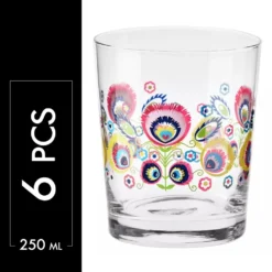 KROSNO Folk Bunt Wassergläser, 6er-Set, 250 Ml -kaufland verkäufe b9153430f9e9125f1ca46973b96a0491