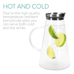 Navaris Glaskaraffe Aus Borosilikatglas 1,6L Glaskrug - Wasser Karaffe Mit Deckel - Glasbehälter Wasserkaraffe Wasserflasche - Tee Krug Ausgießer 4 Navaris Glaskaraffe Aus Borosilikatglas 1,6L Glaskrug - Wasser Karaffe Mit Deckel - Glasbehälter Wasserkaraffe Wasserflasche - Tee Krug Ausgießer -kaufland verkäufe c031bb86c9978e78b0d75a7d2c2ad67e