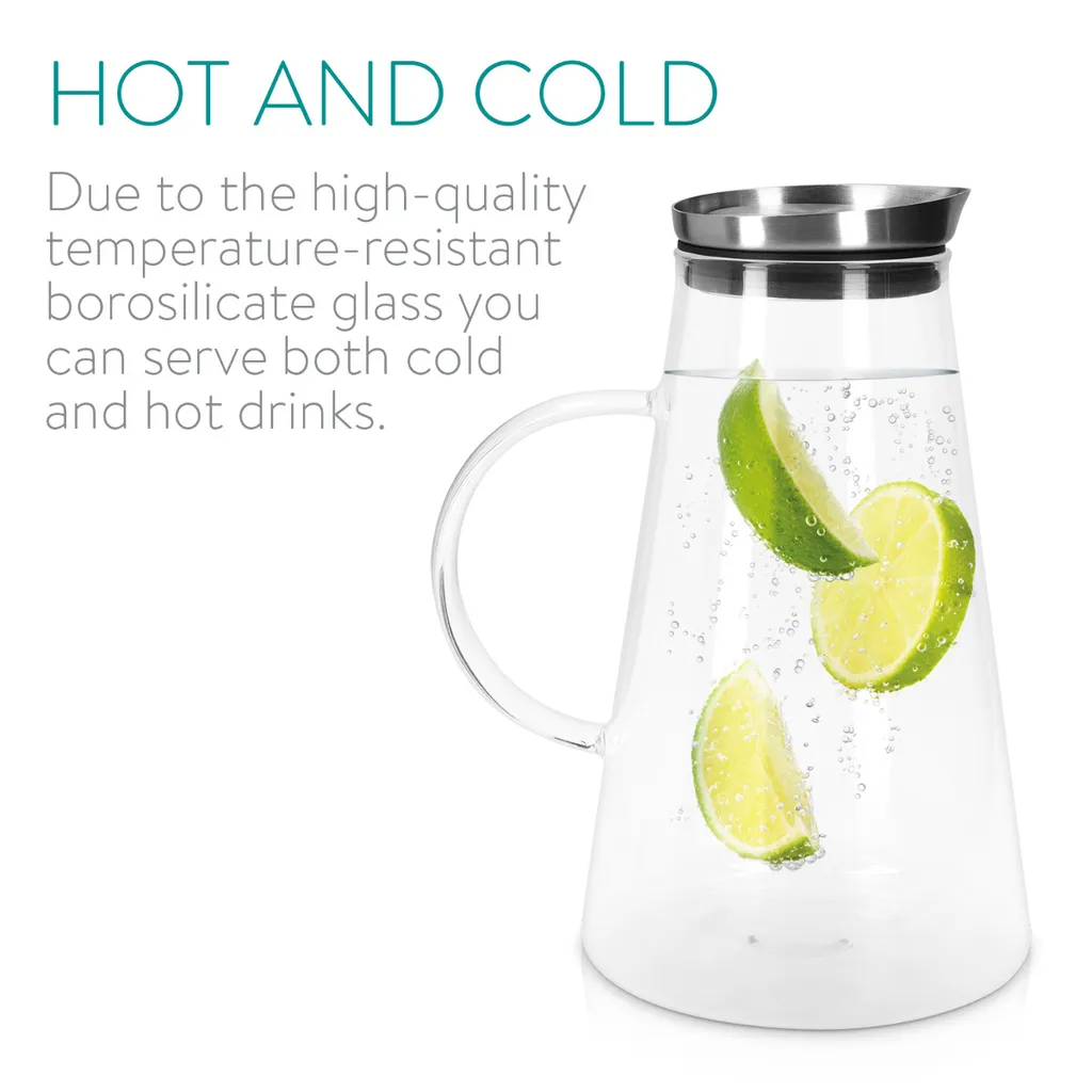 Navaris Glaskaraffe aus Borosilikatglas 1,6L Glaskrug - Wasser Karaffe mit Deckel - Glasbehälter Wasserkaraffe Wasserflasche - Tee Krug Ausgießer Navaris Glaskaraffe Aus Borosilikatglas 1,6L Glaskrug - Wasser Karaffe Mit Deckel - Glasbehälter Wasserkaraffe Wasserflasche - Tee Krug Ausgießer -kaufland verkäufe c031bb86c9978e78b0d75a7d2c2ad67e