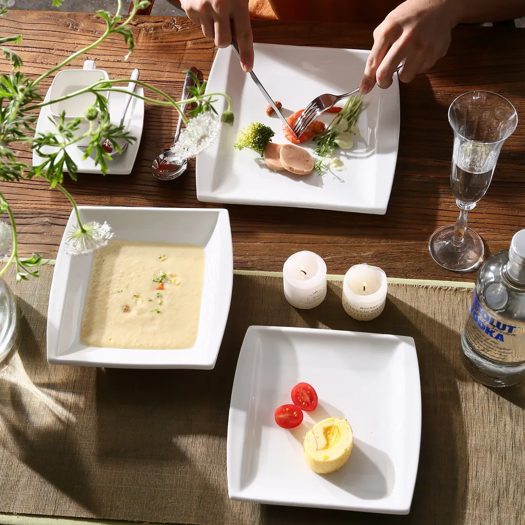 MALACASA 32 tlg. Kombiservice, Serie BLANCE Cremeweiß Porzellan Geschirrset mit Servierplatte MALACASA 32 Tlg. Kombiservice, Serie BLANCE Cremeweiß Porzellan Geschirrset Mit Servierplatte -kaufland verkäufe c3c8930274124a630ef6054c222d4281