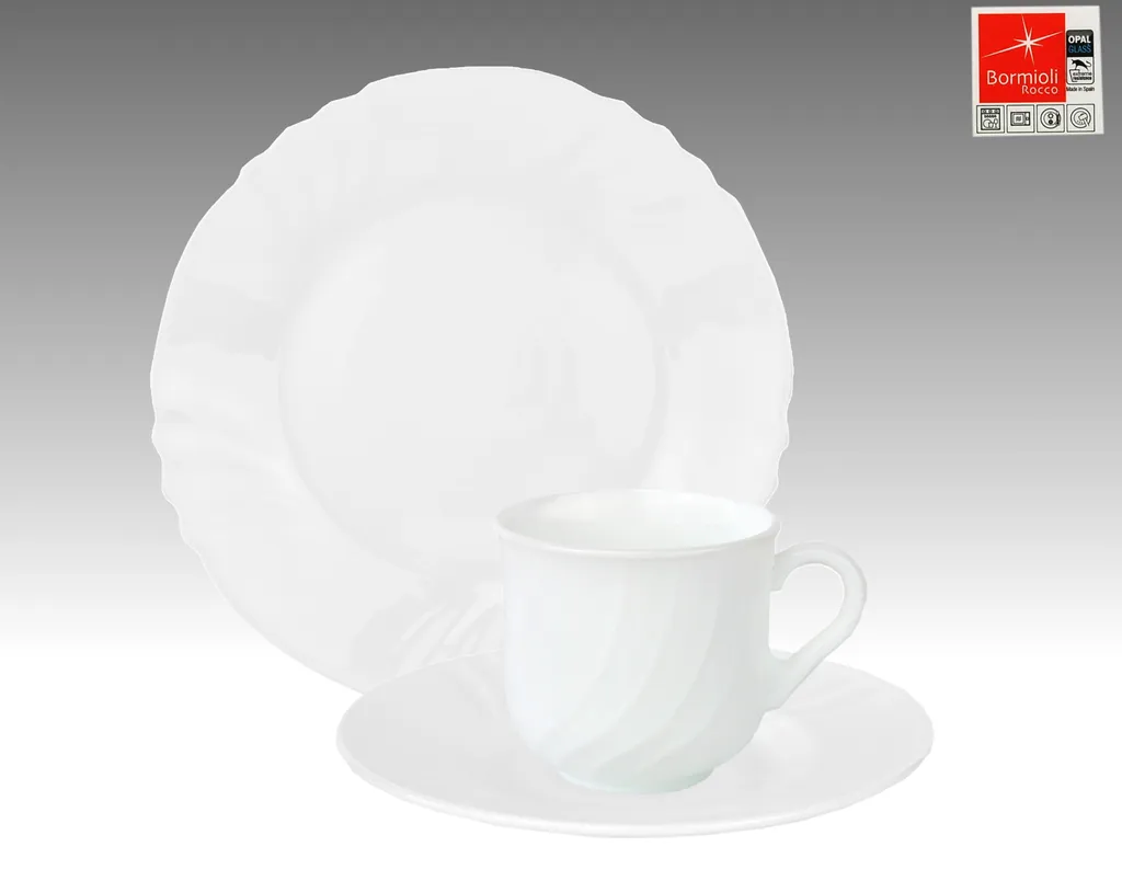 EBRO Kaffeeservice, 18tlg., Tassen + Dessertteller + Untertasse, Weiß, Opal-Hartglas EBRO Kaffeeservice, 18tlg., Tassen + Dessertteller + Untertasse, Weiß, Opal-Hartglas -kaufland verkäufe c3cbed42c827030040350277c2f897f3