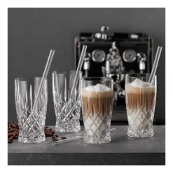 Nachtmann Latte Macchiato Set/4 + 4 Glastrinkhalme 7604/8tlg. Noblesse 104671 -kaufland verkäufe c4ffe78611215c19557876463ad56aa6