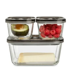 Caso Vakuum-Frischebehälter 3er Set - Für Platzsparende Aufbewahrung (1er Pack) -kaufland verkäufe c8f55a13cbd9674a6510f647b936bac0