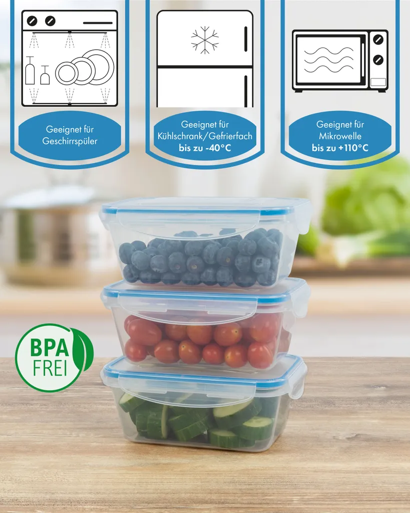 classbach® 5er-Set Kunststoff-Frischhaltedosen mit Deckel 100% dicht, Lunchbox Brotdose Meal Prep Boxen mit Deckel, Vorratsdosen geeignet f. Spülmaschine, Mikrowelle und Gefrierfach C-FHD 4007 K Classbach® 5er-Set Kunststoff-Frischhaltedosen Mit Deckel 100% Dicht, Lunchbox Brotdose Meal Prep Boxen Mit Deckel, Vorratsdosen Geeignet F. Spülmaschine, Mikrowelle Und Gefrierfach C-FHD 4007 K -kaufland verkäufe c8fe45fe407ce87abf71449735a1b8d8