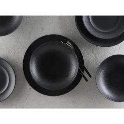 CreaTable 33320 Tafelservice Rondo Schiefer Für 6 Personen, Steinzeug, Schwarz (1 Set, 12-teilig) -kaufland verkäufe ca29eb8142adac82a38a2af706004331